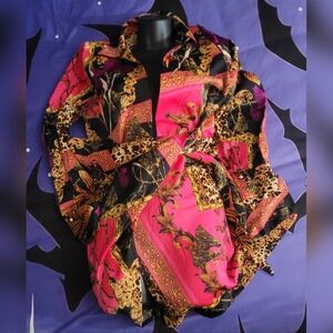 Vibrant Pink and Black Women's Dress